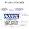 Signmission Diesel Fuel Above Ground Storage Tank OSHA Notice Sign, Aluminum, 10in W x 7in L, 2PK OS-2PACK-NS-A-710-L-10993 - alternate 6